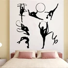 Настенные Стикеры, художественная гимнастика, виниловый декор для спортзала, комнаты для девочек, расслабляющая спальня, гостиная, наклейки для украшения дома постер DW9186