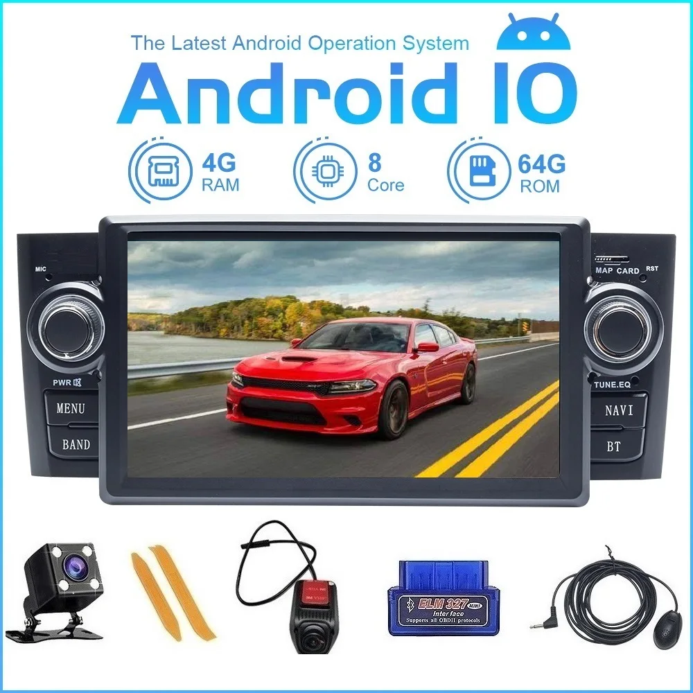 

ZLTOOPAI Android 10 For Fiat Grande Punto Linea 2007-2012 Auto Radio Stereo GPS Navigation Car Intelligent Multimedia Player