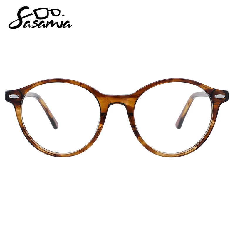 

SASAMIA Fashion Round Reading Glasses Women Retro Black Spectacles Vintage Eyeglasses Vintage Ultralight Optical Spectacle Frame