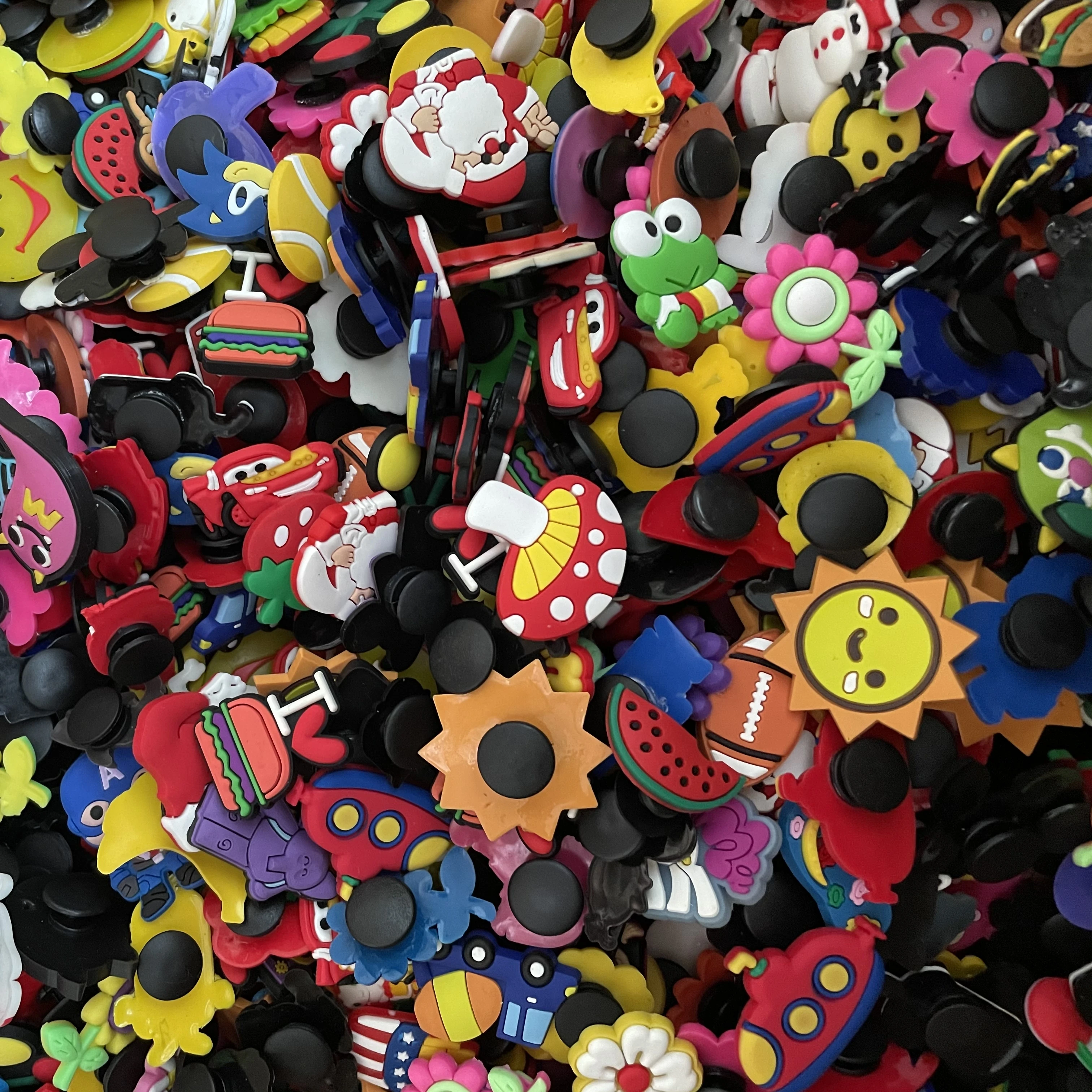 

100PCS, Random Mix Style PVC Shoe Charms Fit Kid's Cross Shoes/Cross Bracelets, Shoe Accessories For Children gift
