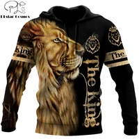 beautiful animal the king lion 3d printed unisex deluxe hoodie men sweatshirt zip pullover casual jacket tracksuit kj0304