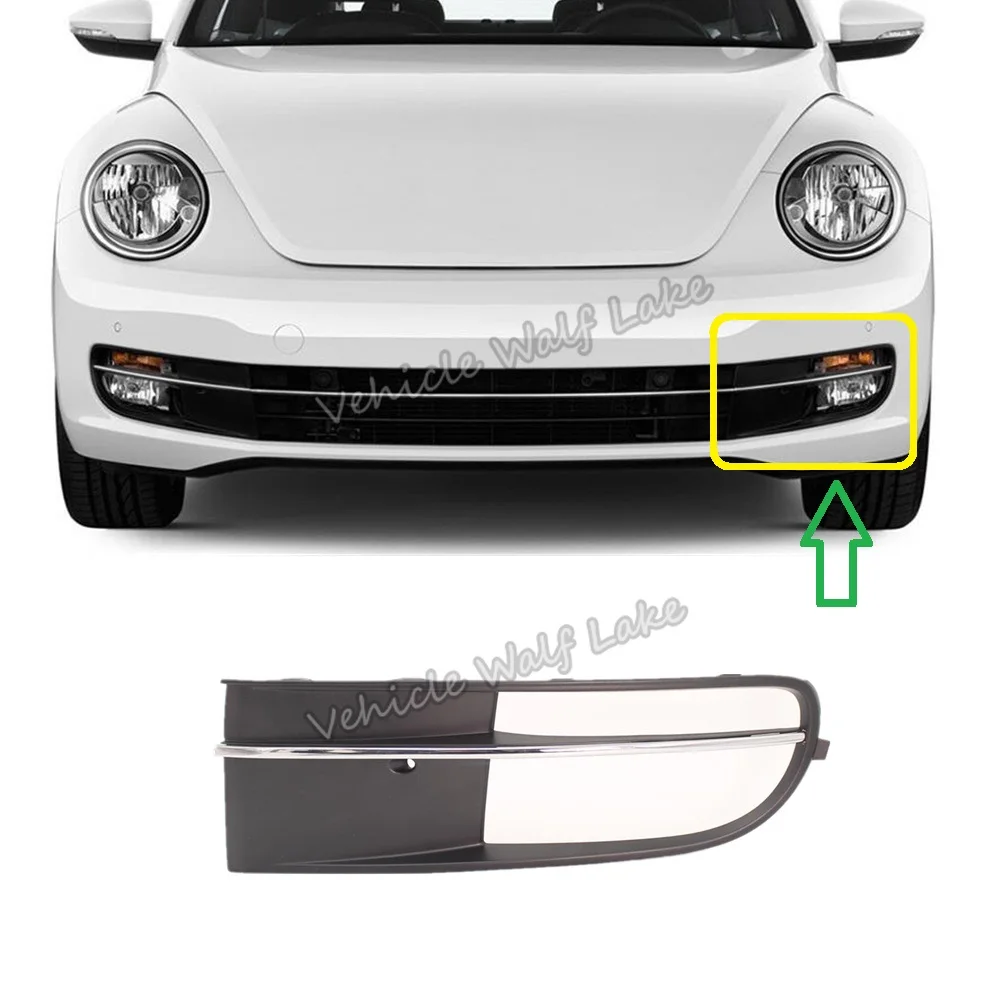 

Left Side Front Bumper Fog Lamp Fog Light Cover Grille 5C5854665d For VW Beetle Cabriolet 2012 2013 2014 2015 2016 Car-Stying