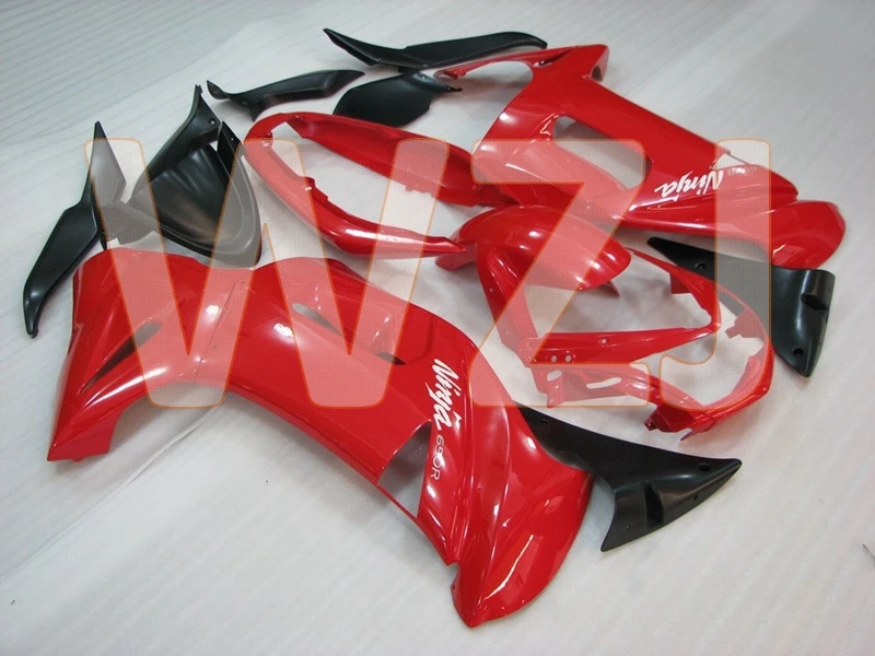 ER-6F 2006 Body Kits EX 650 2007 Red Fairings - 2008 Motorcycle Fairing | Full