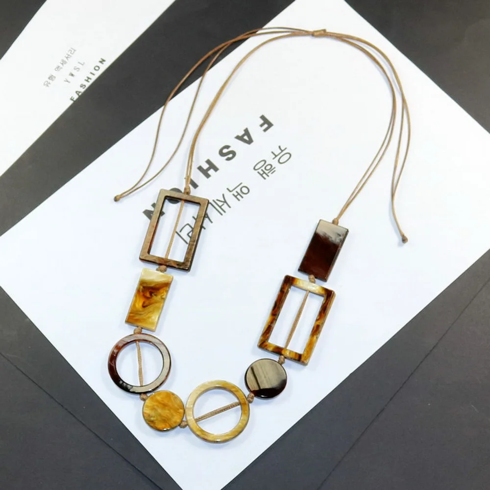 

Модное роскошное длинное ожерелье, Женские аксессуары, подарок на день рождения, полимерные бусины, простой трендовый Милый Винтажный куло...