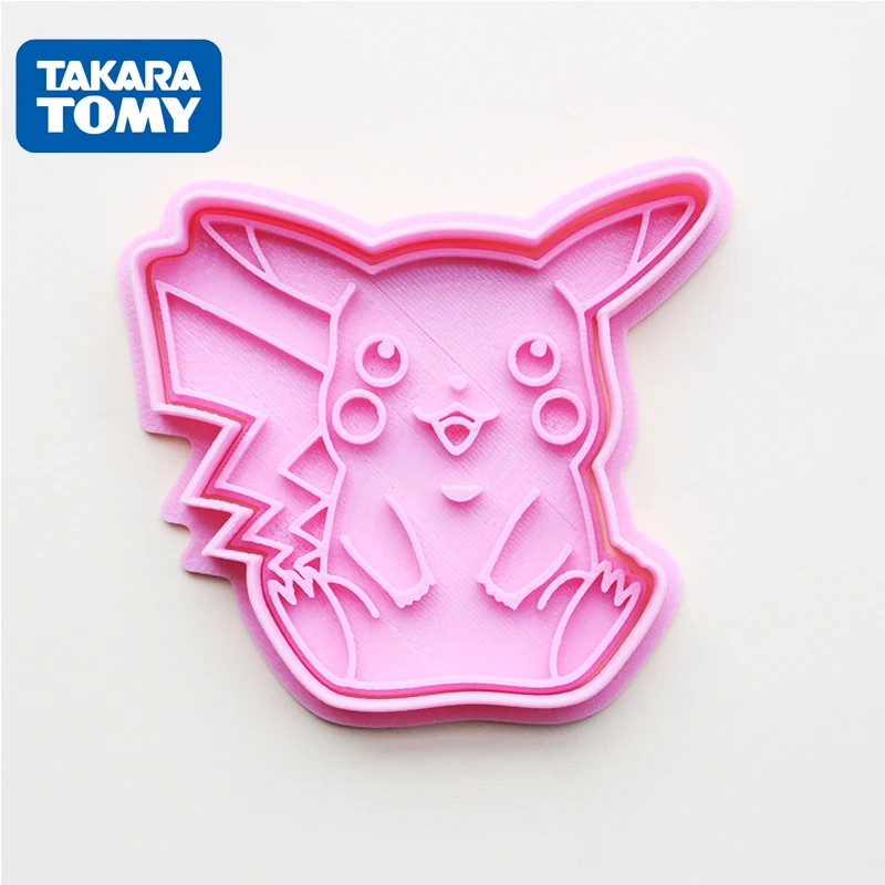 TAKARA TOMY-cortador de galletas POKEMON, utensilios de cocina, molde para hornear, juguetes, pikachu, regalos de cumplea&ntilde;os y Navidad, 8 unids/set por juego-1