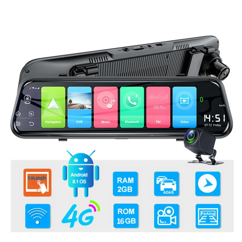 Новейший Android 8 1 ADAS 2 + 16G 10 &quotgps-навигатор видеорегистратор камера WIFI
