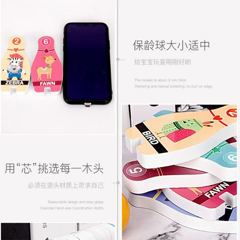 Пазлы с животными детская игра Подарочный цифровой когнитивный деревянный