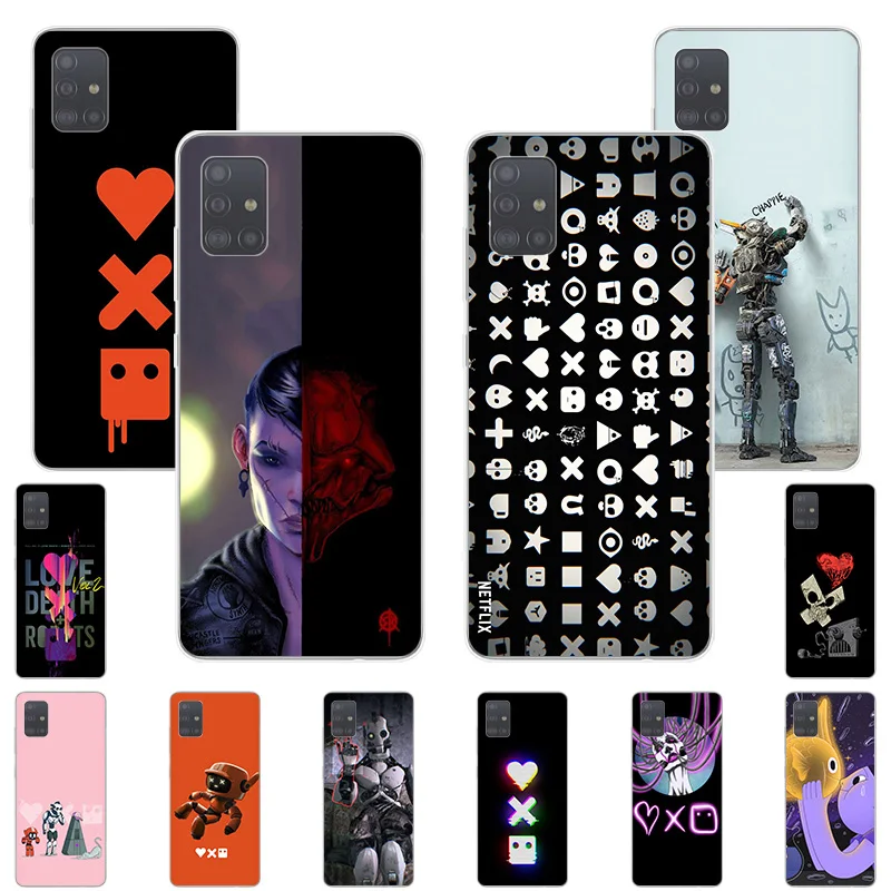 

Phone Case for Samsung Galaxy A72 A52 A32 5G A50 A70 A71 A21S A31 A40 A41 A11 A12 A20e Love Death Robots TPU Soft Cases Cover