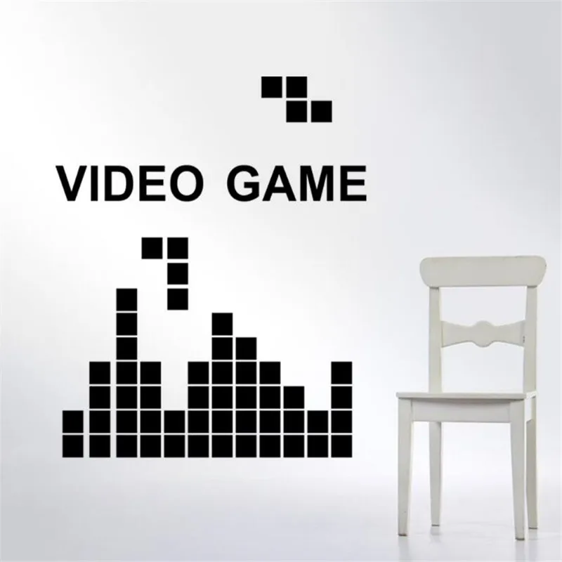 Новые креативные настенные наклейки Тетрис украшения детской комнаты обои