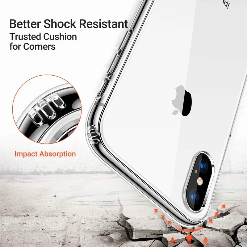 Прозрачный гелевый резиновый мягкий силиконовый чехол из ТПУ для iPhone 11 Pro Max XS XR X 7