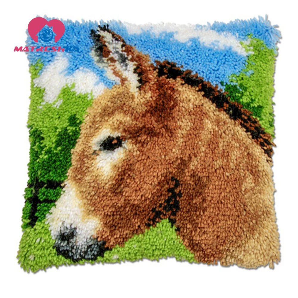 Ковер вышитые подушки крюк карабин Подушка сделай сам перекресная строчка