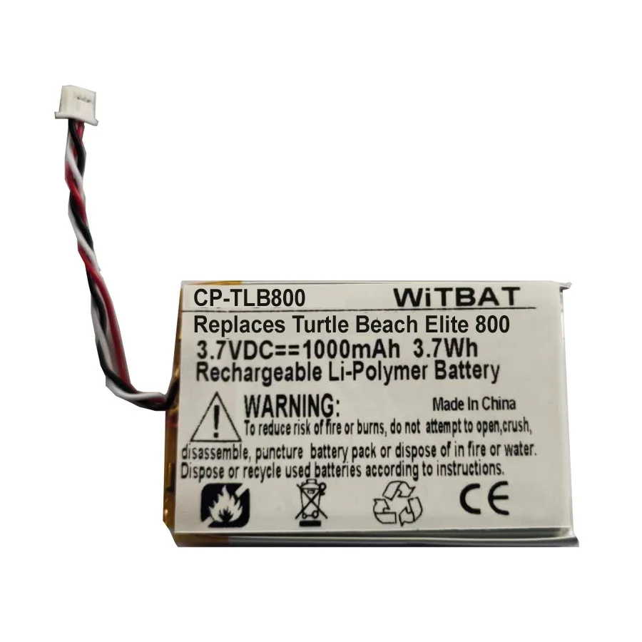 

TTVXO 1000mAh for Turtle Beach Elite 800 Battery Headset P803040 Battery