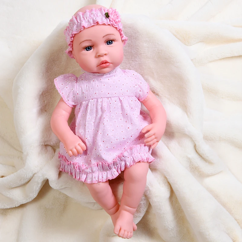 45 см плач смех новорожденная кукла интерактивные Новорожденные куклы платье