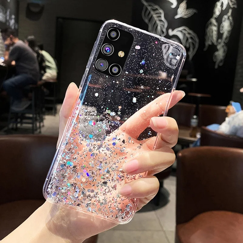 

Bling Glitter Star Case For Samsung Galaxy A14 A34 A54 A13 A23 A33 A53 A32 A52 A72 S23 S22 Ultra 5G S21 FE S20 Plus Note20 Cover