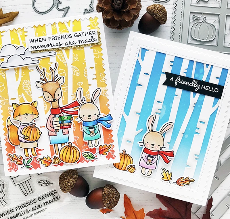 Нарезка металла "Березовые деревья" для декора фотоальбомов, скрапбукинга, открыток и ремесел из вырубки бумаги 2019 года.