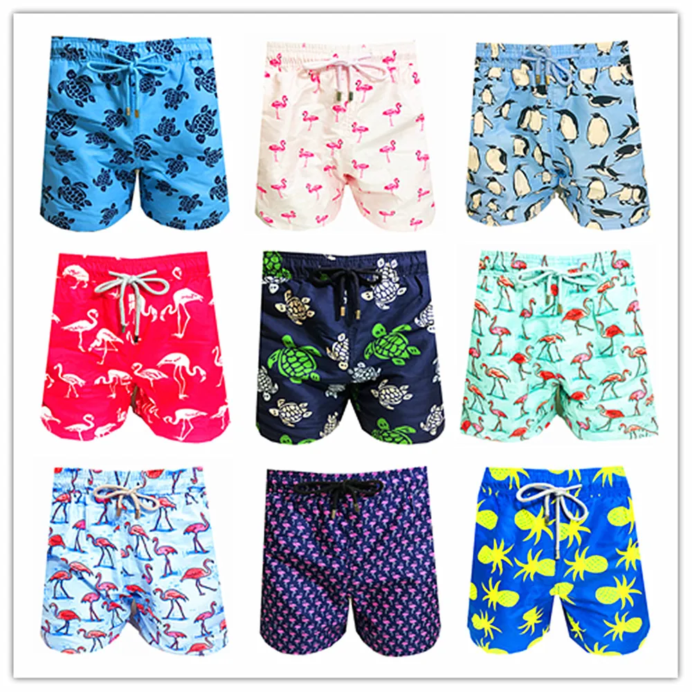 

Hot Sale 2021 Brand Brevilepullquin Beach Board Shorts Men Vilebre Turtles Flamingo Swimwear Boardshorts 100% Quick Dry M-XXXL