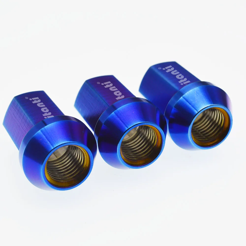 M12 * 1 5*35 синяя высокопрочная полностью Шестигранная Gr5 титановая гайка колеса