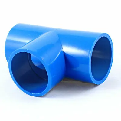 

40mm Inner Diameter T Type PVC-U Pipe Connector Adapter Blue