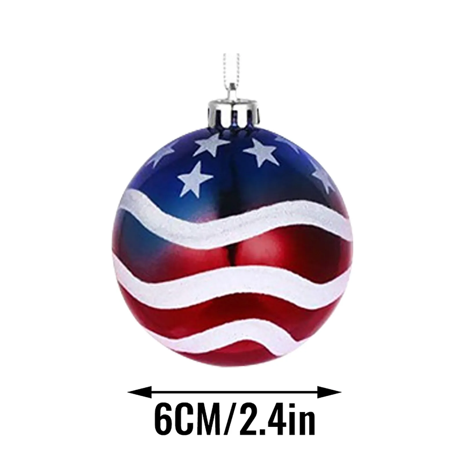 

12 Pcs Patriotic Hanging Balls Independence Day Ball Ornament American Flag Christmas Tree Decoration Fourth of July 2021 HOT