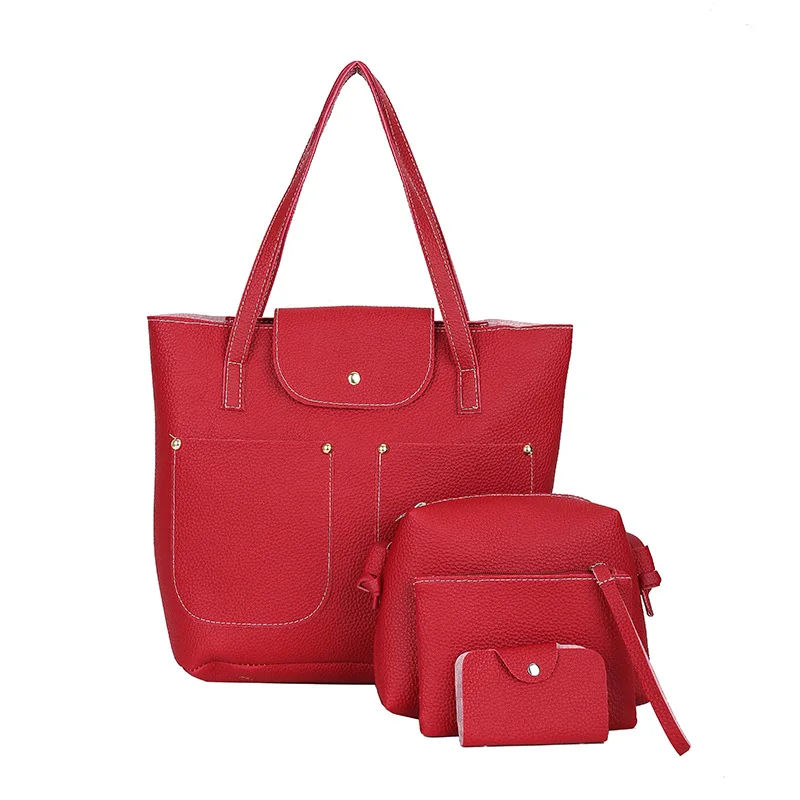 2020 new women's handbags European and American wild four-piece mother daughter bags trendy diagonal bag |
