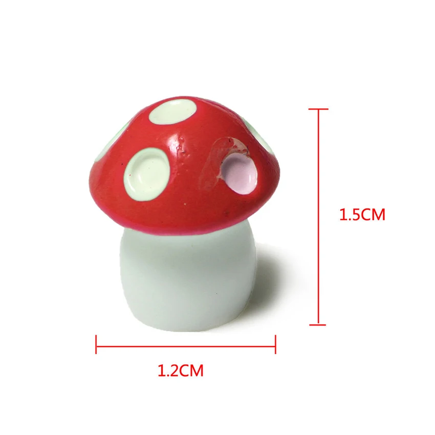 10Pcs Natural Resin Mushroom Toadstool Miniature Fairy Terrarium Figurine For Garden Ornament Decor Crafts 15x12mm - купить по