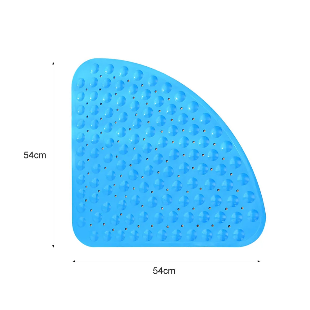 1pc anti slip mat for shower hotel toilet fan shaped antiskid mats triangle bath mat drain kitchen wc bathroom accessories free global shipping