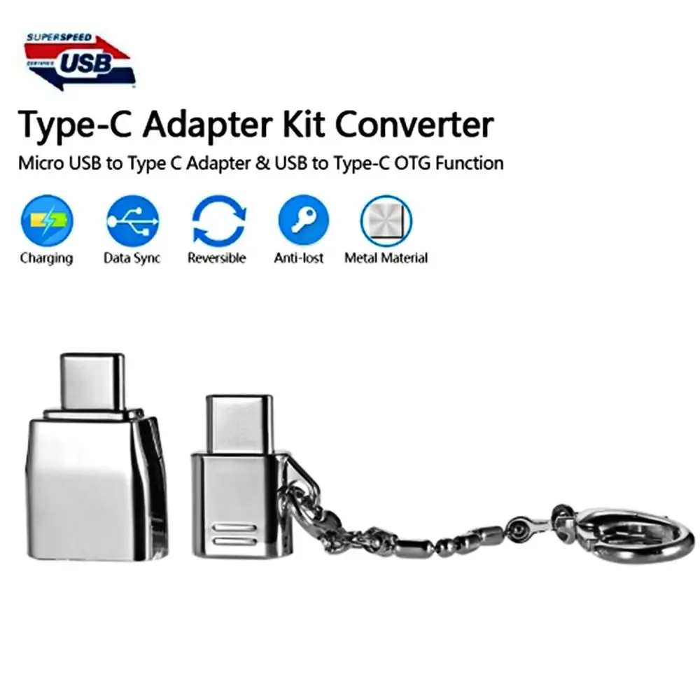 Micro USB Female to USB-C / Type-C Male + 2.0 Metal Adapter | Мобильные телефоны и аксессуары