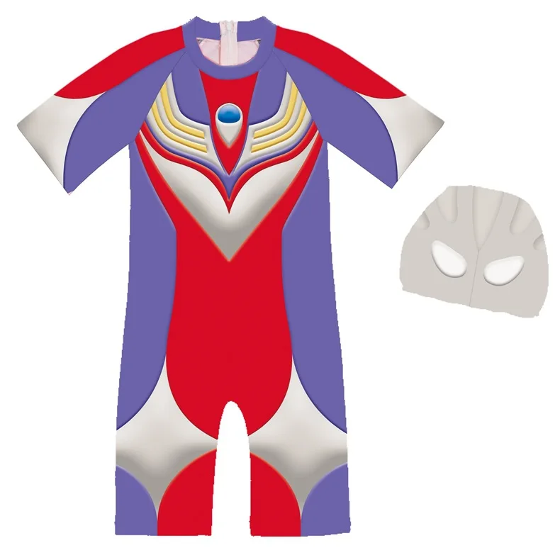 Детский купальный костюм Цельный купальник для мальчиков с миньонами и