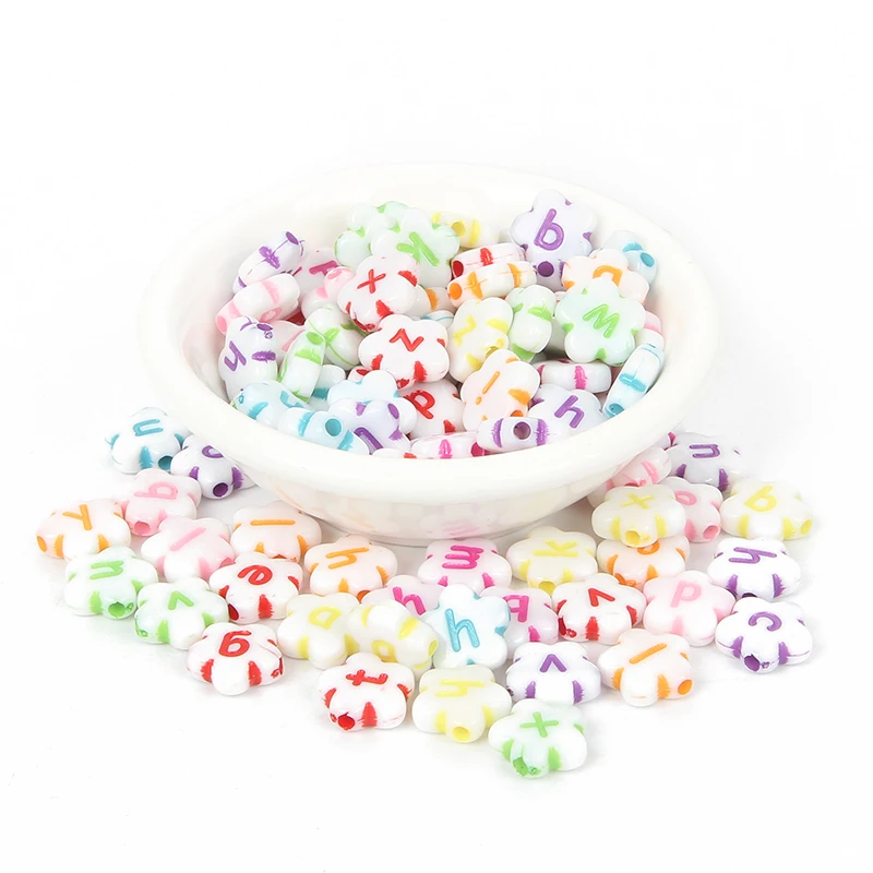 Акриловые шарики в виде цветов сливы 100 шт. для ювелирных изделий разметка бисер