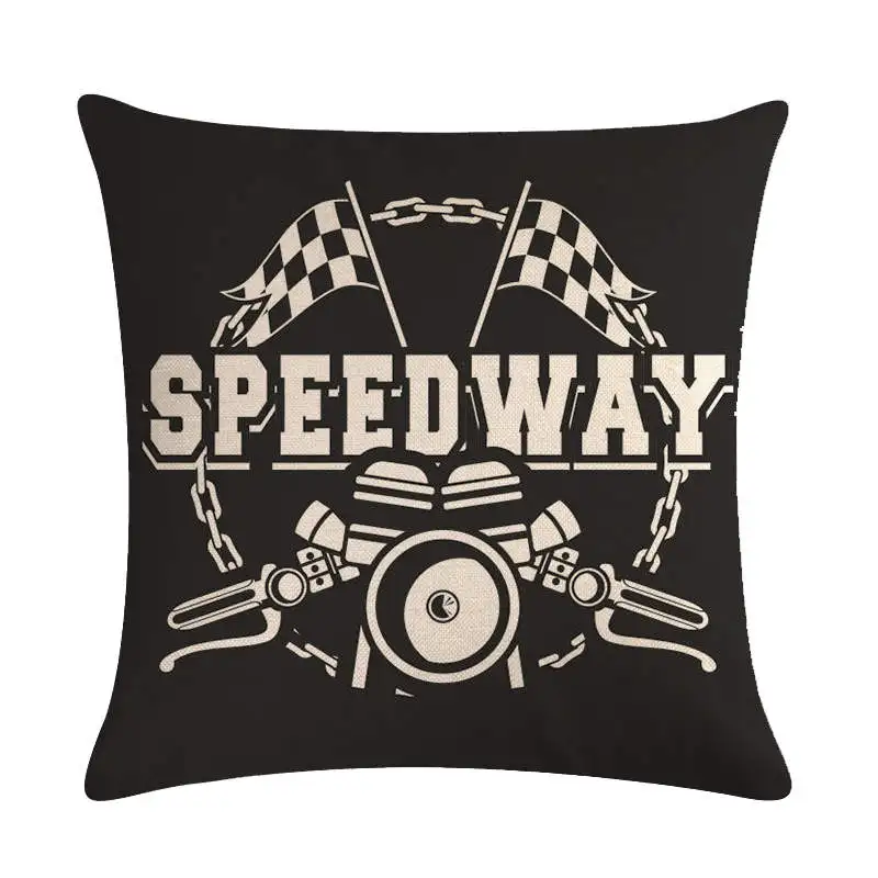 Тяжелая машина мотоцикл узорчатый чехол пират Подушка &quotчереп&quot крышка льняные