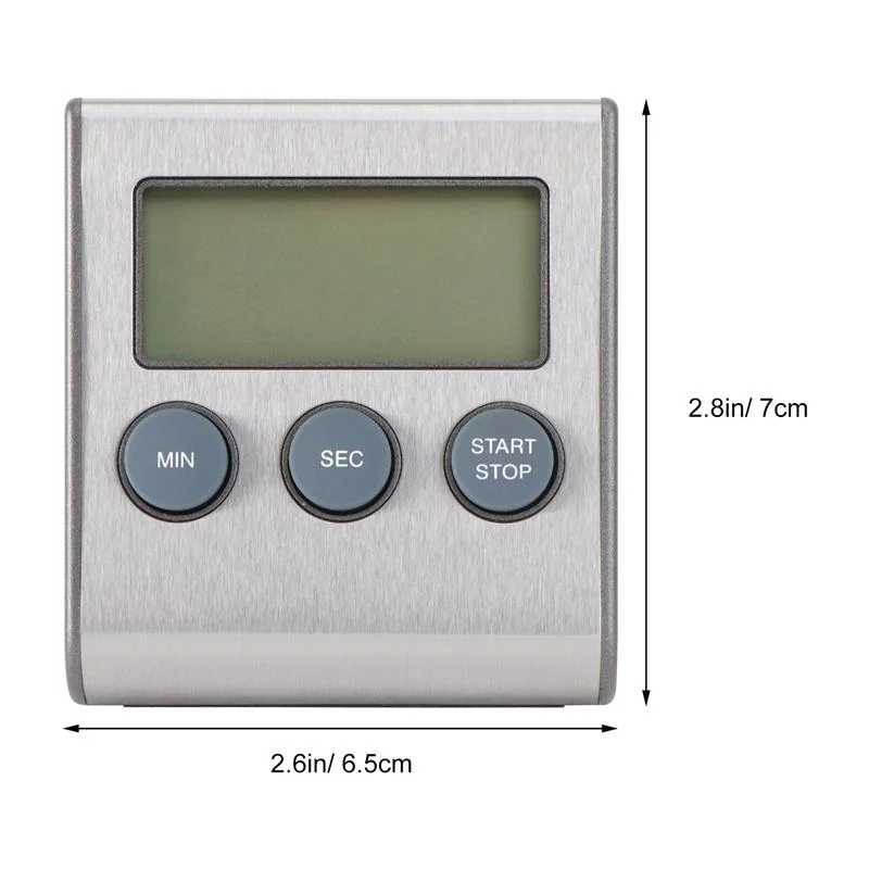 Кухонный цифровой таймер минуты и секунды ЖК-цифровой экран будильник часы для