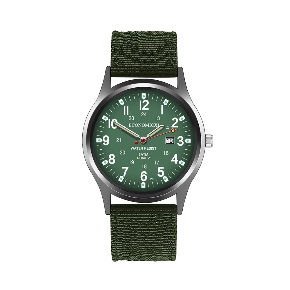 

Fashion Watches Creative Geometric Round Nylon Men's Quartz Watch With Calendar Function Free Shipping