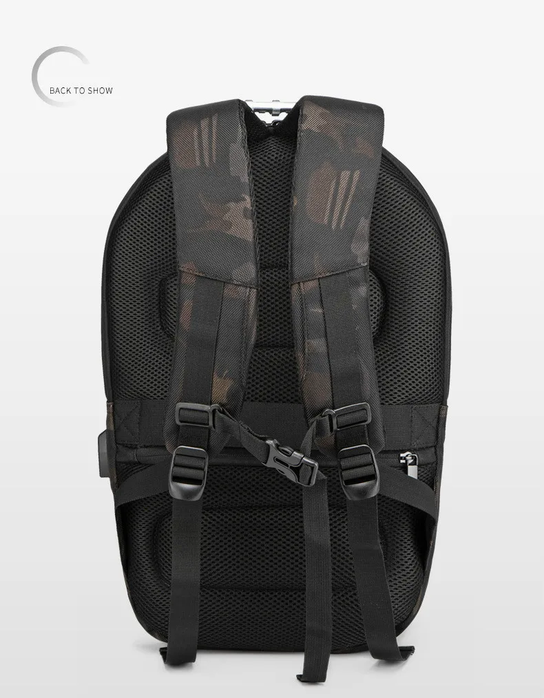 Fashion Man Backpack 15.6 Inch Laptop USB Charging Bluetooth Speaker Male Bags Recharging Multi-layer Space Travel Anti-thief