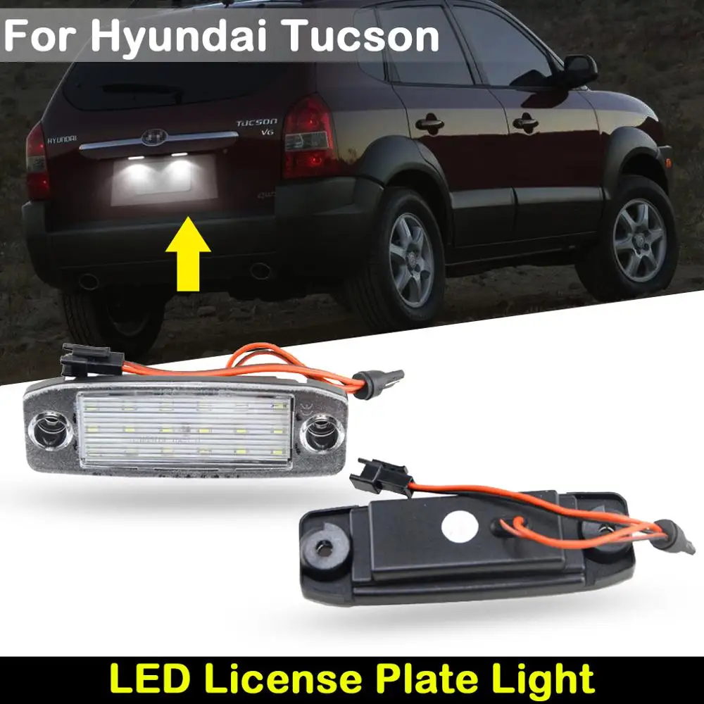 

Для Hyundai Tucson 2005-2009 задний белый светодиодный светильник номерного знака автомобиля, лампа номерного знака