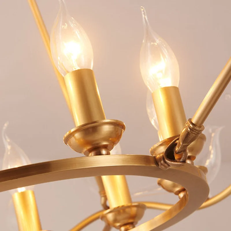 Креативные медные люстры с птицами для гостиной спальни новая декоративная