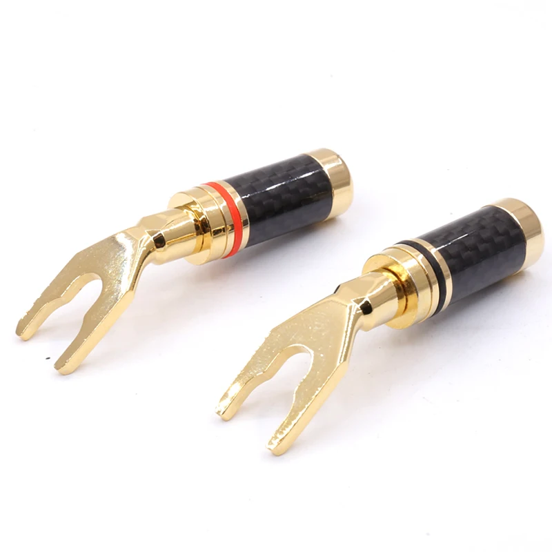 

4 шт., позолоченные контакты из углеродного волокна