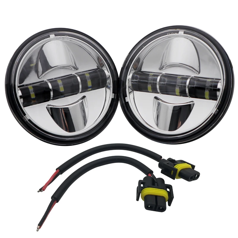 

4.5" Round Auxiliary Forward Lighting Fog Light Auxiliary Driving Lamp for motorcycle Fog Lamp Assembly Day Light.