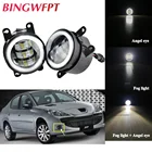 1 пара Автомобильный светодиодный противотуманный светильник Ангел глаз DRL Дневной светильник 12V для Peugeot 207 CC Кабриолет WD _ 2007 2008 2009 2010 2011 2012