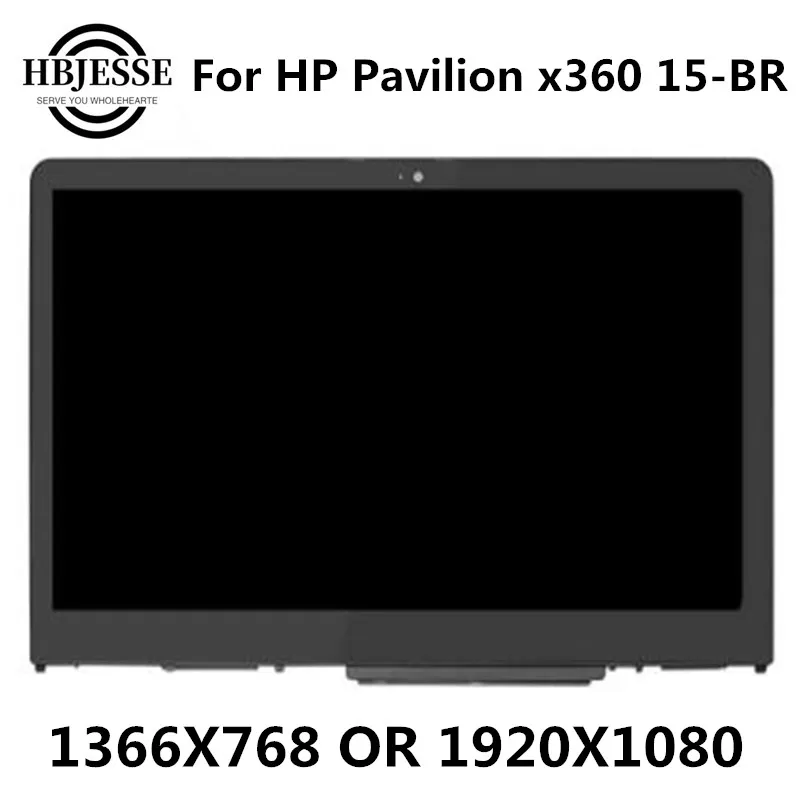 Goedkoop Voor Hp Pavilion X360 15-BR Serie Lcd-scherm Touch Screen Assembly Digitizer Panel + Led Monitor Hd 1366*768 Fhd 1920*1080