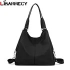 Большая женская сумка с короткими ручками модные простые сумки на плечо из нейлоновой ткани Водонепроницаемый сумки через плечо повседневные женские сумки из натуральной кожи светильник дорожная сумка