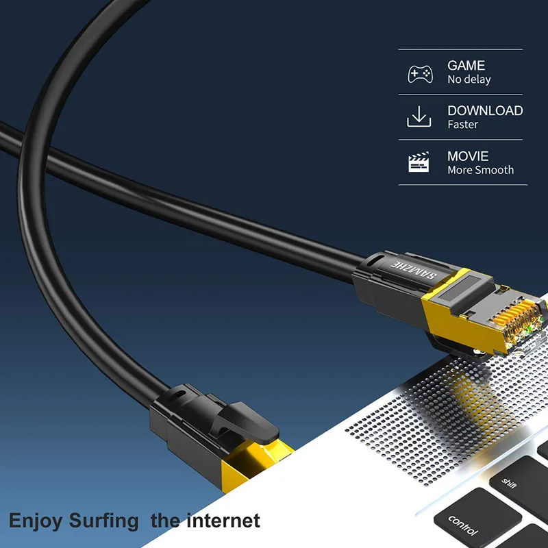 SAMZHE Cat8 SSTP кабель Ethernet соединительный для компьютера RJ45 XBox сетевые кабели LAN |