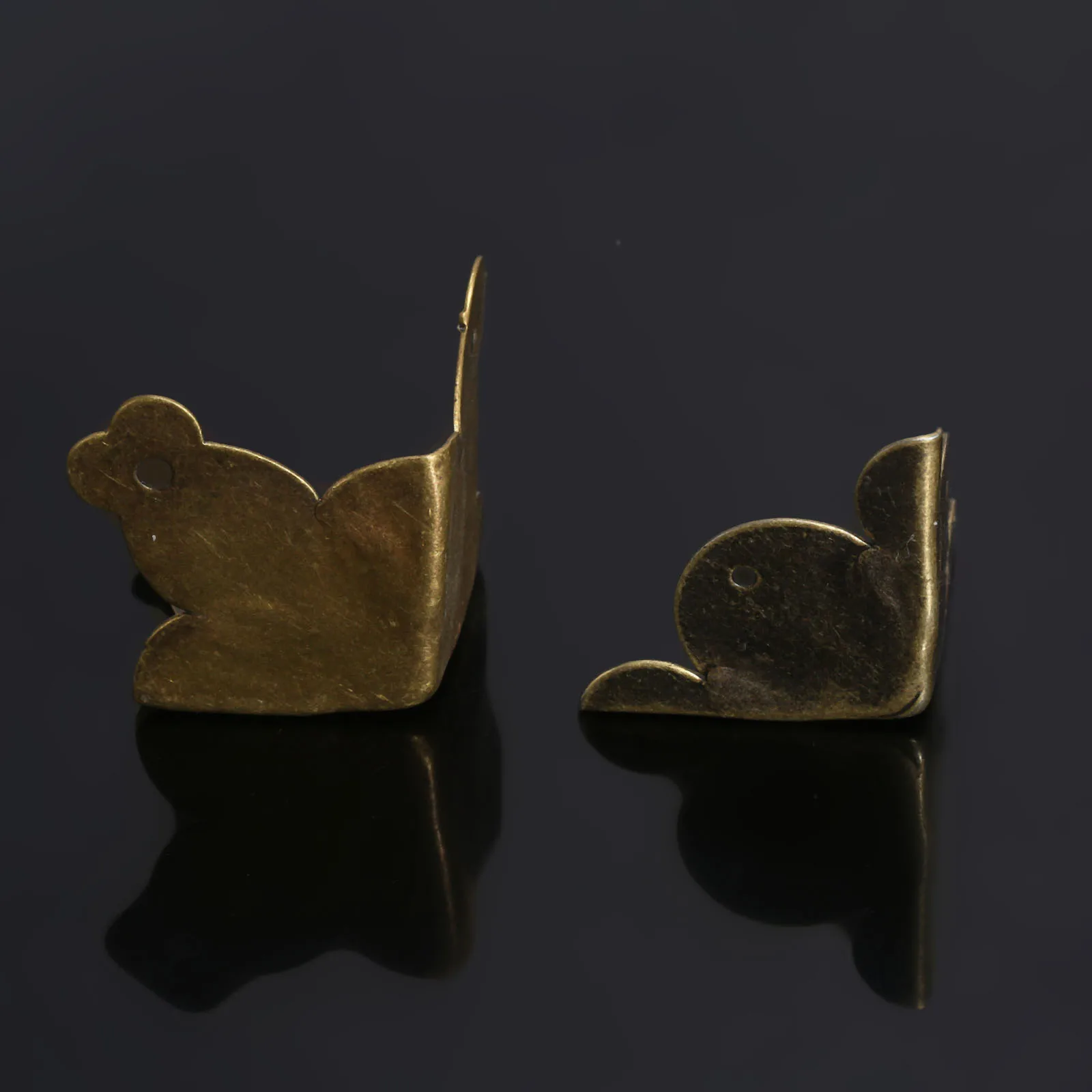 12 шт./лот железные антикварные бронзовые углы деревянная коробка защитные Ножки