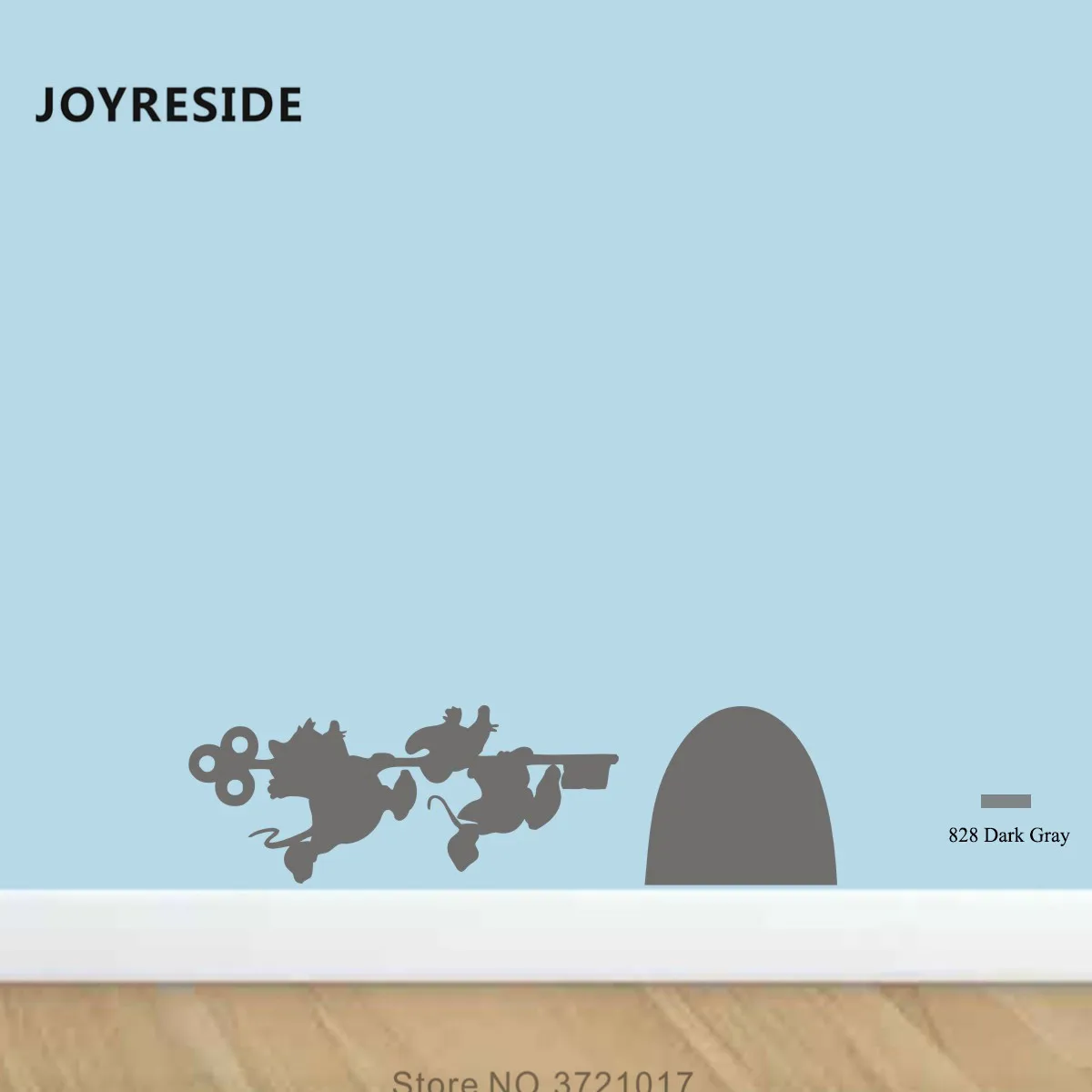 Виниловая наклейка на стену в виде мыши с ключом|Наклейки стену| |