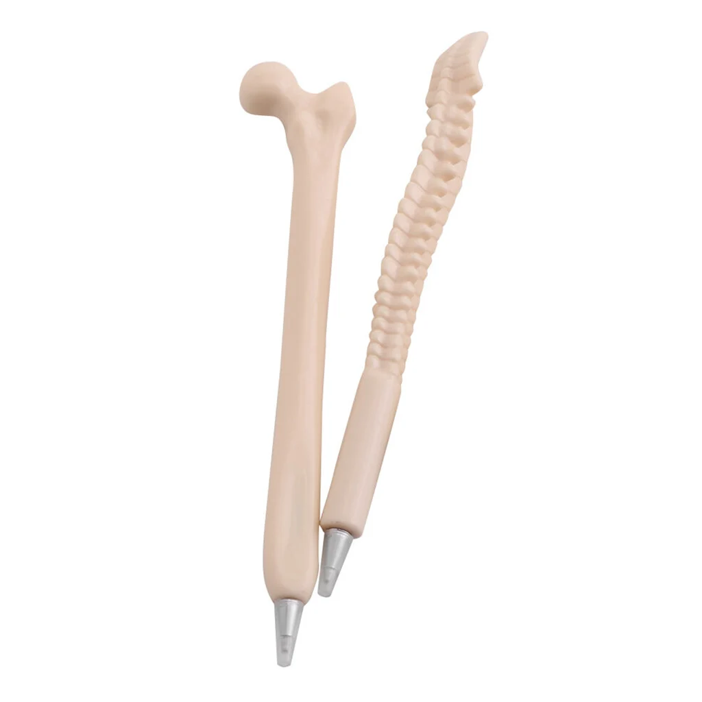 

5 Packs Novelty Cool Bone Shape Ballpoint Pen Blue Ink School Lab Supplies