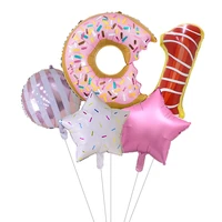new candy donut digital set 32 inch digital aluminum foil balloons birthday party decoration balloon set