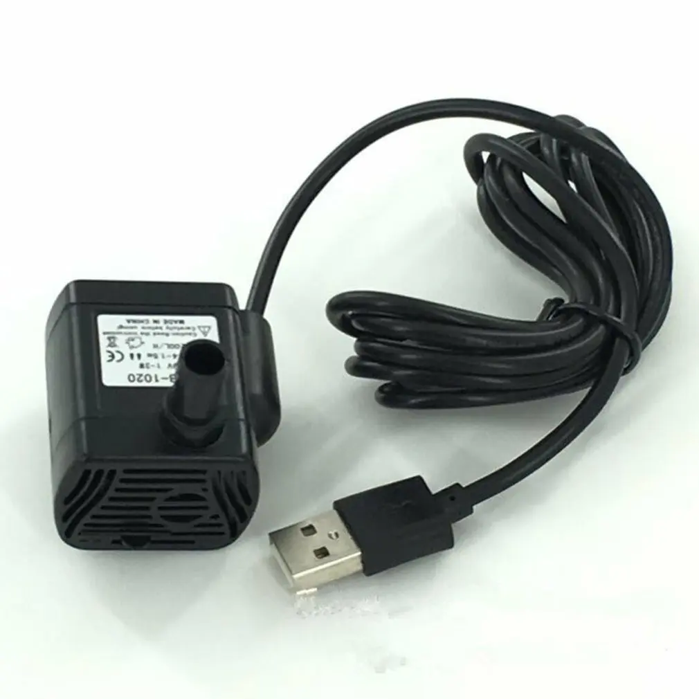 USB-1020 микро погружной насос DC3.5V-9V 3 Вт аквариумный Фонтан Водяной для садового