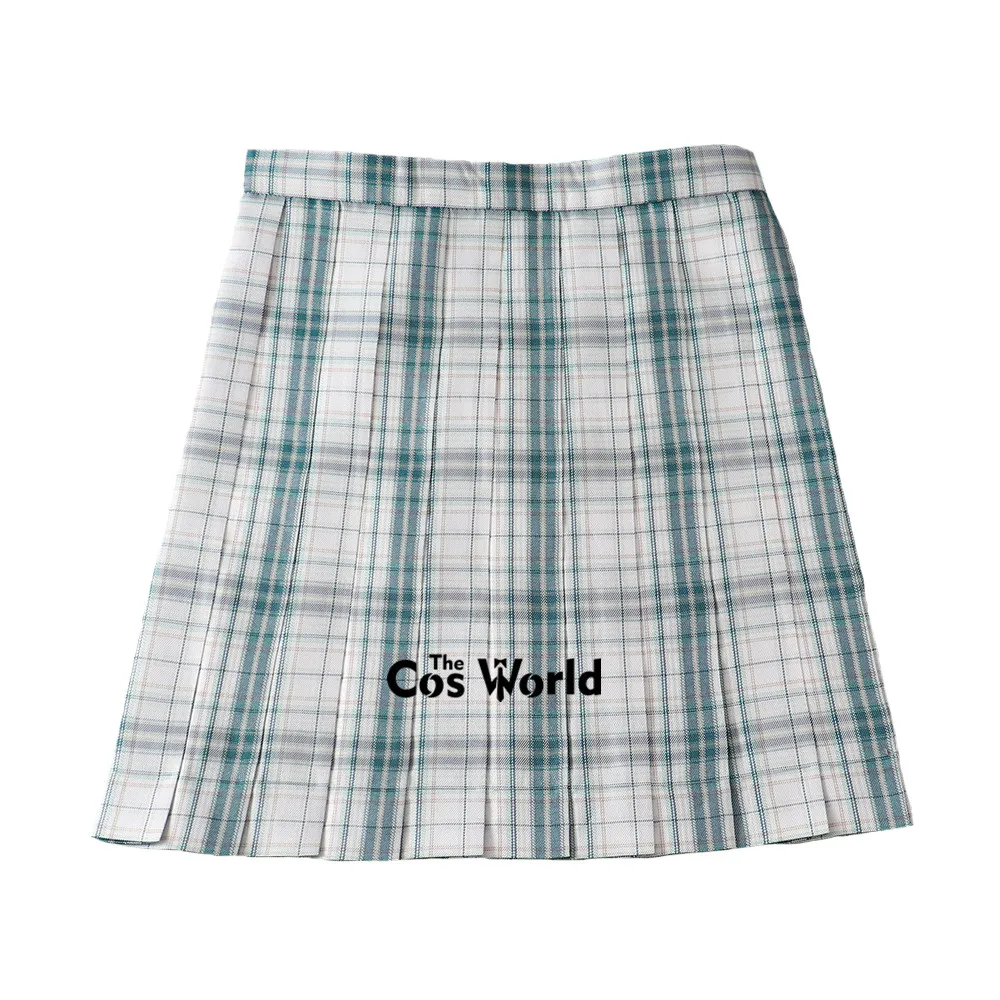 

[White Horse] Girl's Summer High Waist Pleated Skirts Plaid Skirts Women Dress For JK School Uniform Students Cloths