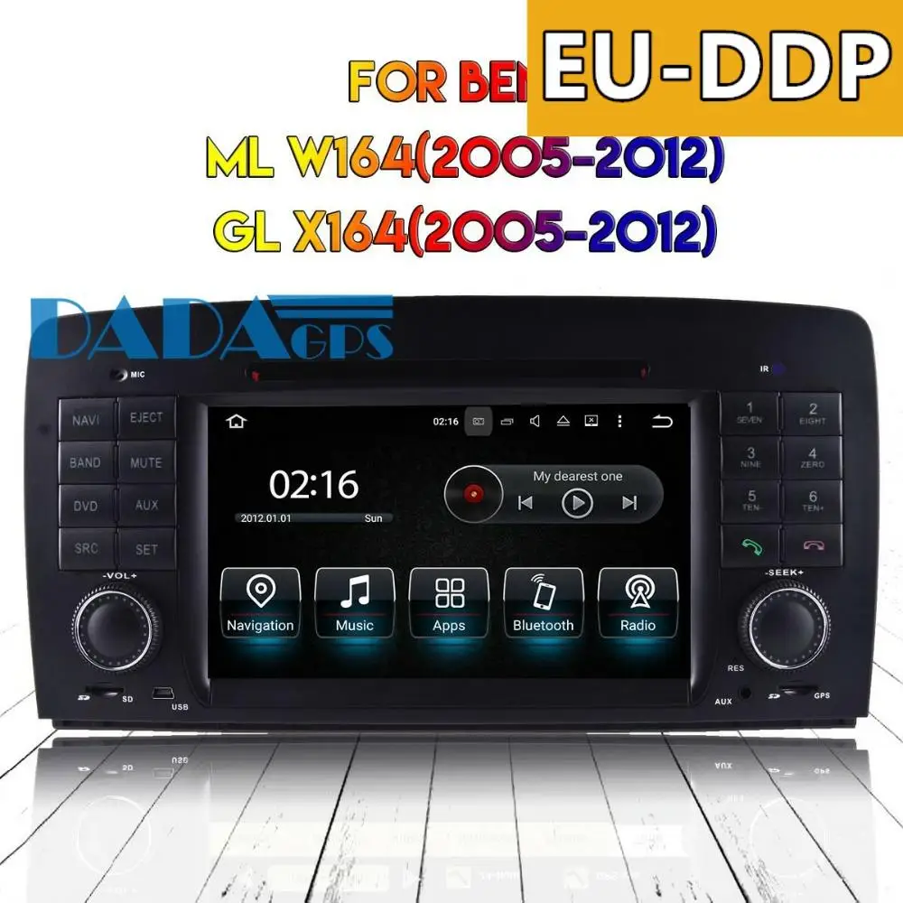 2din Android 8 0 7 1 автомобиля Радио DVD плеер GPS головное устройство для MERCEDES BENZ мл W164 GL X164