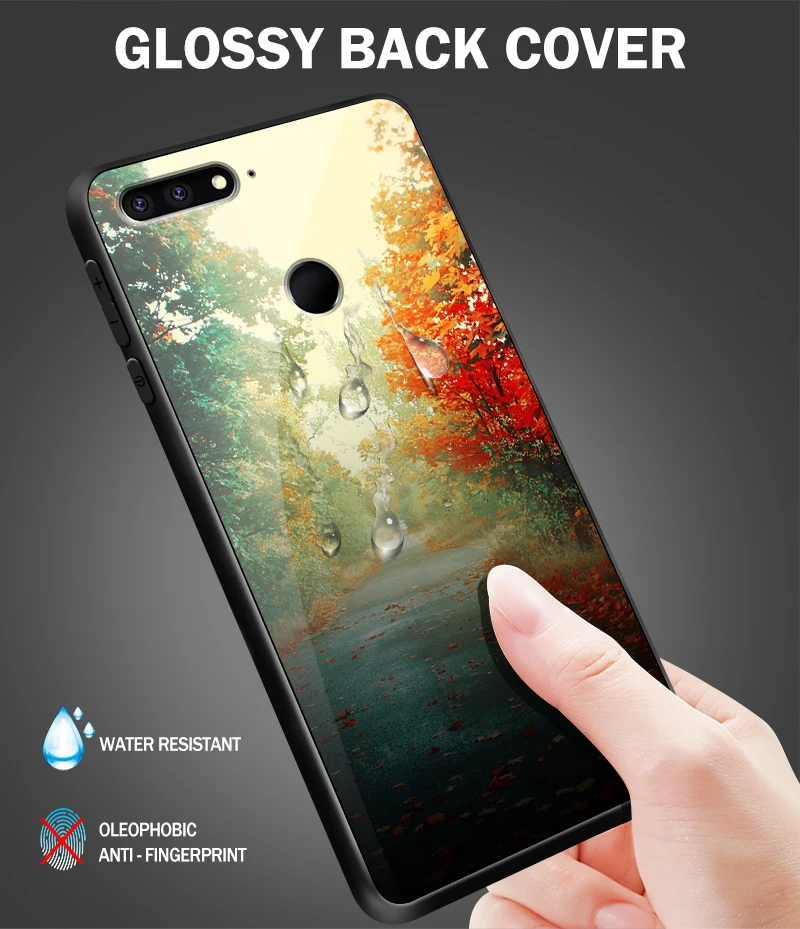 Роскошный чехол для Huawei Honor 6X 7A 7C 7X 8A 8X9 облегченное закаленное стекло Чехлы Y6 Y9 Y7 премьер-профессионал Magic2 Мягкая силиконовая задняя крышка-Чехол