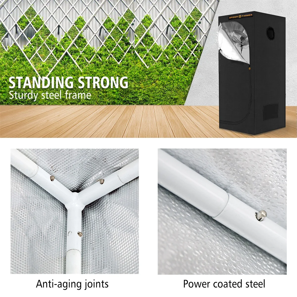 Паук фермер 60x60 см палатка для выращивания внутри дома гидропонная коробка 100%